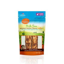 Canine Natural Hide Free 7&quot; Peanut Butter Large Roll 2Pk - £13.49 GBP