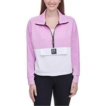 DKNY Sport Woman&#39;s 1/2 Zip Pull-Over- Rosebud White / Pink Small - £18.67 GBP