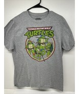 Teenage Mutant Ninja Turtles Men&#39;s Gray Short Sleeve Crew Graphic T-Shir... - $14.80