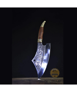 HANDMADE PROFESSIONAL HIGH CARBON STEEL CHEF KNIFE MEAT CLEAVER SLICER F... - $1,667.95 MXN