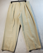 Polo by Ralph Lauren Dress Pants Men Size 36 Beige 100% Cotton Pocket Belt Loops - £19.47 GBP