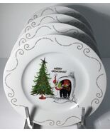 4 Salad/Accent Plates Dr. Seuss How The Grinch Stole Christmas &amp; Cindy L... - $725.50 MXN