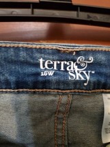 Terra &amp; sky Women&#39;s Blue Medium Wash Mid Rise Bootcut Jeans Size 16W - £11.61 GBP