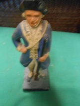 Collectible Vintage Cast Iron United States Revolutionary Soldier Figure #2 - £36.07 GBP