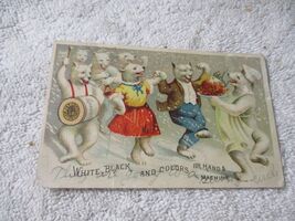 Vintage 1887 J &amp; P Coats Thread dancing bears paisley Scotland Trade Car... - $34.64