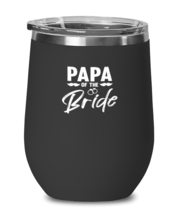 Wine Tumbler Stainless Steel Insulated Funny Papa Of the Bride Wedding Party  - £26.05 GBP