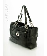 Coach Penelope Carryall Black leather Turn lock satchel! - $112.86