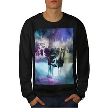 Wellcoda Horse Space Nature Mens Sweatshirt, Nature Casual Pullover Jumper - £24.06 GBP+