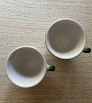 Vintage pair of Jackson China Green & White Coffee/Tea Cups image 4