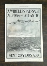 Vintage 1904 Pears Soap Message Across Atlantic Full Page Original Ad 721 - $6.64