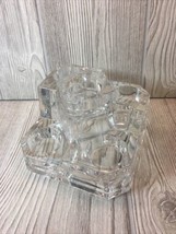 Partylite Crystal Castle 5 Tier Tea Light Candle Holder Votive Lead Germany - £11.44 GBP