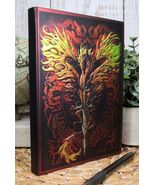Dragon&#39;s Lair Fantasy Flame Blade Dragon Embossed Journal Diary Blank No... - $372.87 MXN