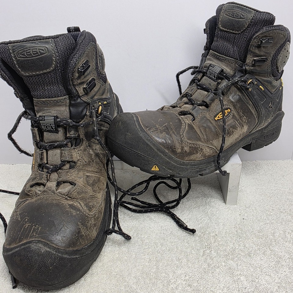 KEEN Dover 6&quot; WP Waterproof Safety Toe American Built Utility Boots Men&#39;... - $37.61