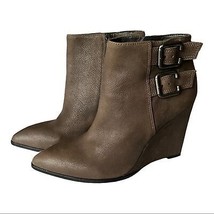 Vince Camuto  Brown Gray Vc-karmel Leather Wedge Heels Boots/Booties Siz... - £30.27 GBP