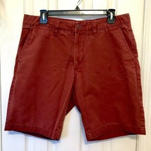 L.O.G.G. Label Of Graded Goods Mens Size 33 Wine Cotton Bermuda Shorts L&amp;M - £13.27 GBP