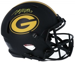 Davante Adams Autographed Packers Authentic Eclipse Speed Helmet Fanatics - £589.18 GBP