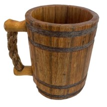 2011 Decorative Handcraft Wooden Mug by Cannie Kilmer Rope Handle Isaiah 53 - £19.83 GBP