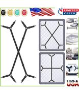 Heavy-Duty Adjustable Sheet Straps with Nickel-Plated Clips - Black 2-Pi... - $350.07 MXN