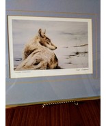Up Close (Tundra Wolf)  Sue Coleman 1988 Art Work Print Framed Matted Go... - £53.51 GBP
