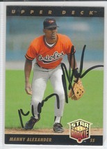 Manny Alexander Auto - Signed Autograph 1993 Upper Deck #5 - Baltimore Orioles - £0.86 GBP