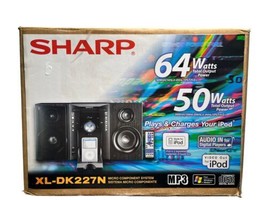 Sharp XL-DK227N Micro Bookshelf Speaker System - CD , iPod, Radio 64 Wat... - £29.97 GBP