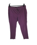 Torrid Womens Pants Tie Front Poplin Stretch Pull On Purple 2X Short - £19.20 GBP