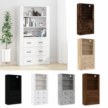 Modern Wooden Large Higboard Home Storage Cabinet Unit With 3 Drawers &amp; ... - £162.24 GBP+
