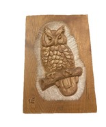 Vintage Folk Art Hand Carved Wood Owl Made In New England Cabin Cottage ... - $37.39