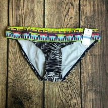 NWT  Jag Swim Women Size XL Multi Retro Print Bikini Bottom Navy Bleu Marin - $13.99