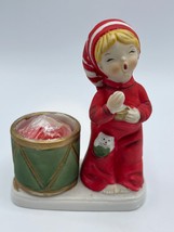 Vintage Jasco 1978 Christmas Luvkins Child  Candle Holder Taiwan - $18.00