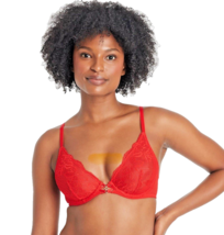 Auden 34B Rosso Rete Pizzo senza Righe Ferretto Reggiseno Oro Anelli Acc... - $9.99