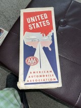 VINTAGE AAA American Automobile Club US ROAD MAP United States - £6.18 GBP