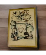 Vtg Reuge Music Box, Wood Swiss Movement, &quot;Love Story&quot;, Made In Italy Hu... - $24.95