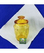 Canister With Sealing Lid Amber Gold Thumbprint Apothecary Design 8&quot; - $545.68 MXN