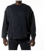 Alphalete Men’s Terry Oversized Pullover- Onyx, Size Medium - $37.40