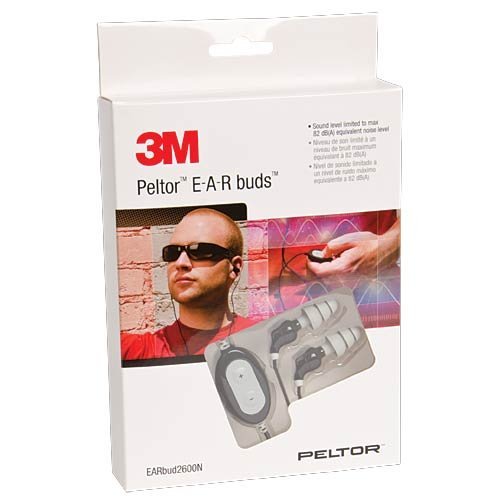 3M E-A-R Buds Hearing Protection, MP3 Compatible