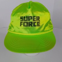 Super Force Cap Vintage 90s TV Show Snapback Hat Neon Green Nylon Rope G... - $21.77