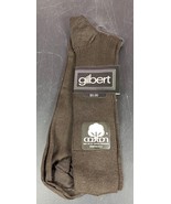 Vintage Pure Lisle 100% Cotton Dress Socks Gilbert  Vat Dyed Brown Men’s... - $11.88