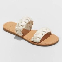 A New Day Women&#39;s Lucy Braided Slide Sandals Size 9.5 Off White New - $19.34