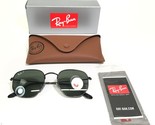 Ray-Ban Sunglasses RB3548-N 002/58 Black Round Frames with Green Lenses - $123.74
