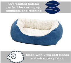 Luxury Plush Blue Cuddle Bed for Petite Dogs - £47.14 GBP