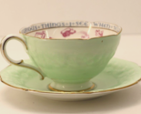 1935 Paragon China Company Fortune Telling Teacup with Saucer Vintage Mi... - £211.82 GBP