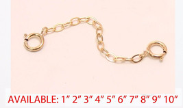 14k gold filled Extender Safety Chain Necklace Bracelet lock #2 - £4.75 GBP