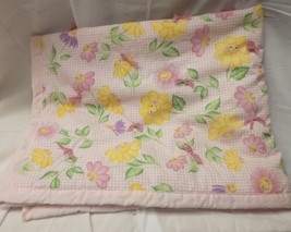 Baby / Doll Blanket Daisy Pink Gingham 35&quot; X 44&quot; - £9.29 GBP