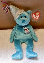 TY Beanie Baby December Teddy Birthday Bear 8&quot; 2002 Mint Tag Stuffed Ani... - £6.25 GBP