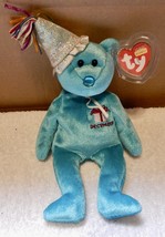 TY Beanie Baby December Teddy Birthday Bear 8&quot; 2002 Mint Tag Stuffed Ani... - £6.38 GBP