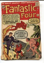 Fantastic Four #6 1962 1st Marvel Villain Team-up sub-mariner no back cover - £434.69 GBP