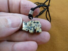 (an-ele-27) Elephant spotted Jasper simple carving PENDANT necklace gems... - $8.00