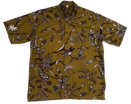 World Market Mens Casual Short Sleeve Hawaiian-Style Shirt L Brownish Ol... - £11.37 GBP