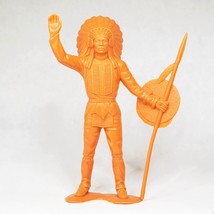 Louis Marx Indian Chief with Spear &amp; Shield Vintage 1964 Wild West 6&quot; Fi... - €16,72 EUR